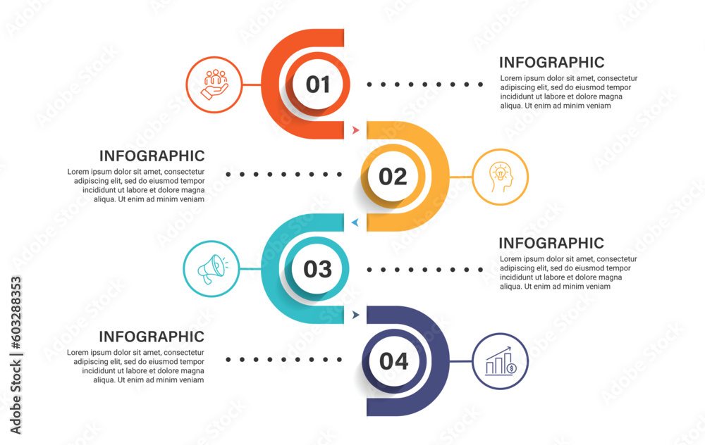 Steps business data visualization timeline process infographic template design with icons Steps business data visualization timeline process infographic template design with icons