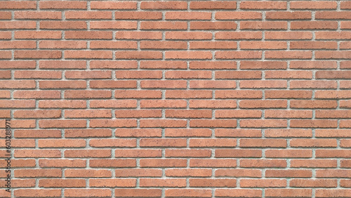 Brick wall texture background slightly worn by the passage of time in a reddish tone. Seamless repeatable pattern for use in 3D modeling and graphic design photo