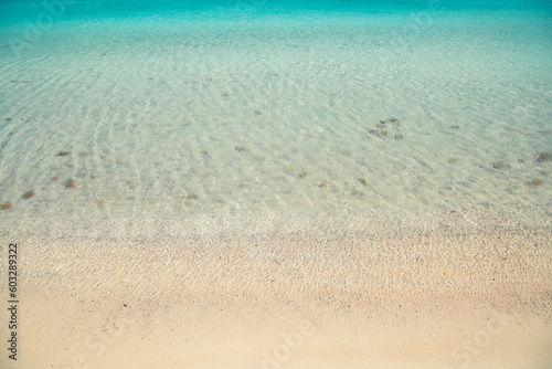 Crystal clear water along the beach Capo Ceraso, Sardinia 