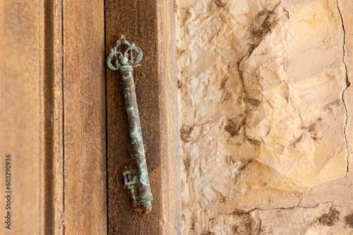 Key-shaped mezuzah photo