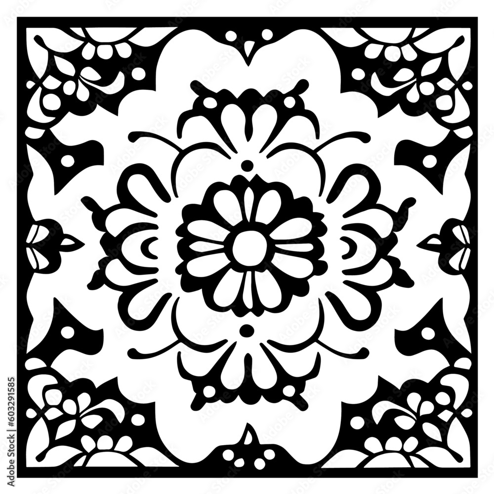 Flower clipart vector design black and white Flower clipart vector design black and white