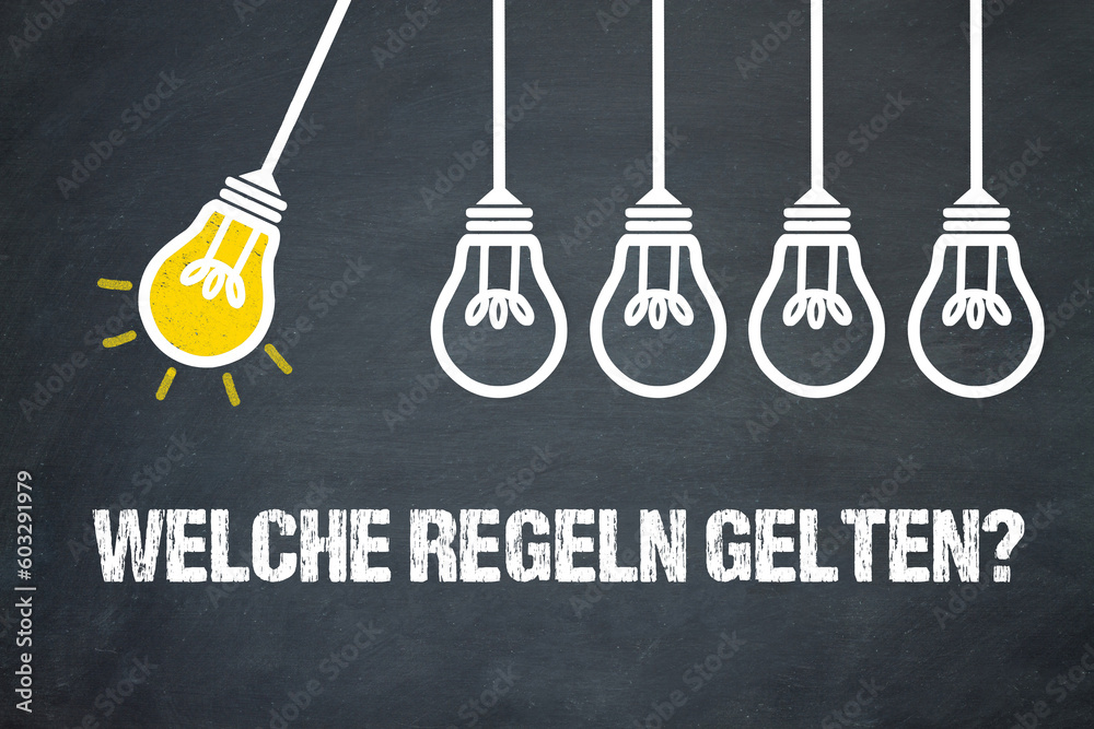 Fototapeta premium Welche Regeln gelten?