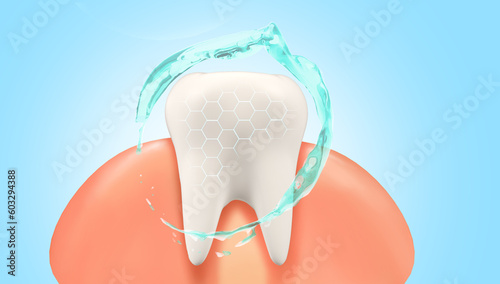 Demonstration of removing oral bacteria from teeth with toothpaste or 3D mouthwash._ep2