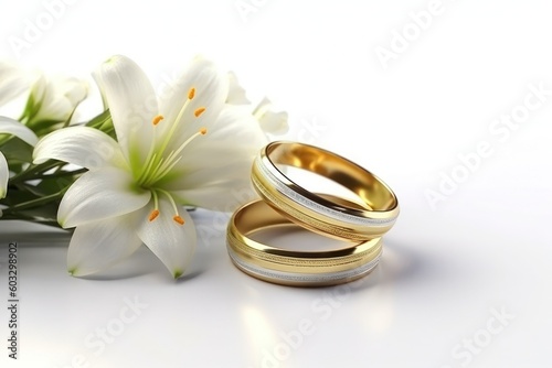 Wedding rings, generative ai © AI BLONDY