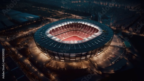 aereal view  football stadium	 photo