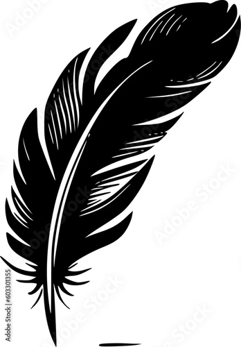 Feathers | Minimalist and Simple Silhouette - Vector illustration