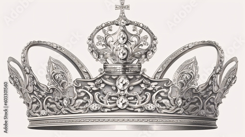 Crown of Victory on White Background