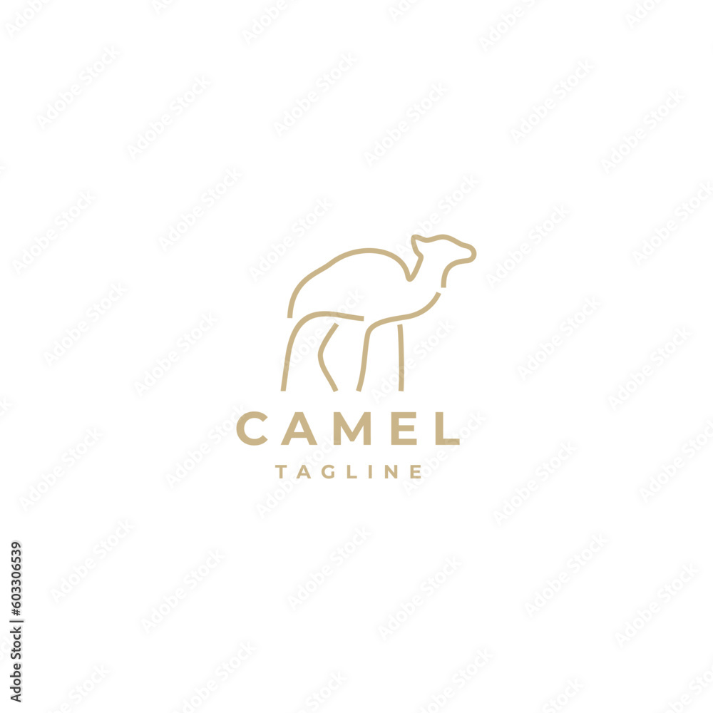 Camel geometric logo vector icon design template Camel geometric logo vector icon design template