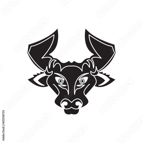 bull logo modern sign template. Tattoo stylish.
