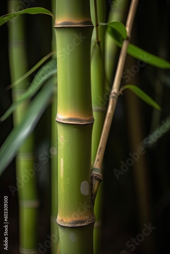 Bamboo tree closeup. Generative AI