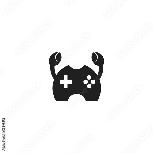 Crab gamepad logo vector, for gaming brand