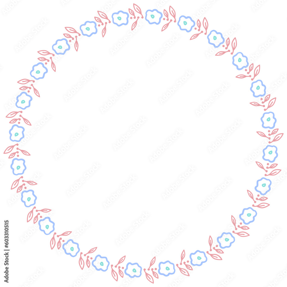 Cute pastel circle border frame Cute pastel circle border frame