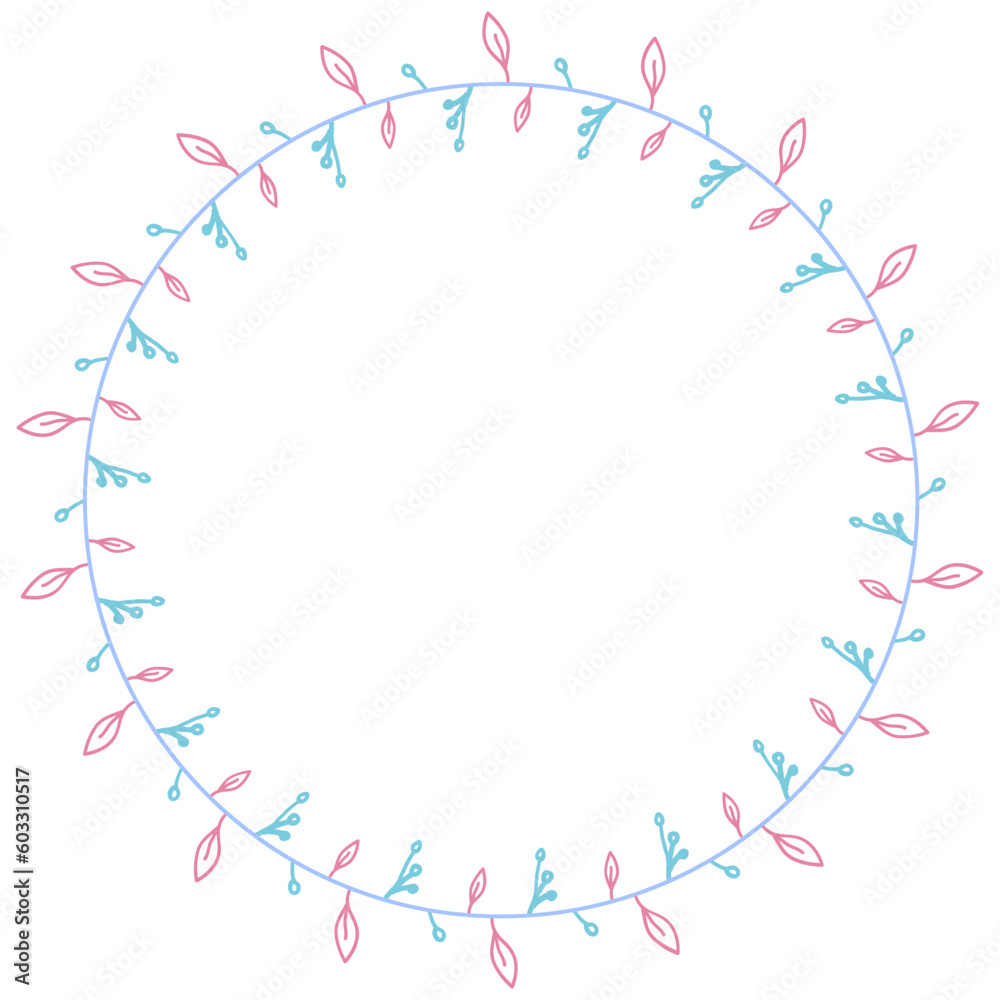 Cute pastel circle border frame Cute pastel circle border frame