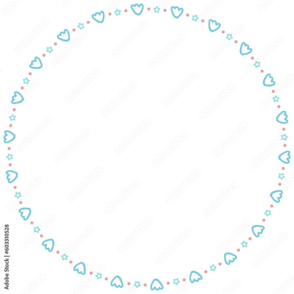Cute pastel circle border frame Cute pastel circle border frame