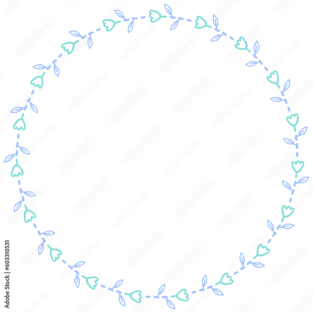 Cute pastel circle border frame Cute pastel circle border frame