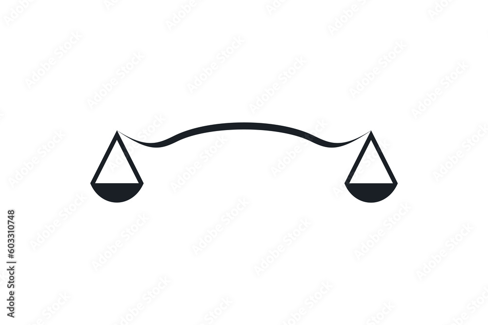 Fototapeta premium Simple elegant law firm logo , justice logo, black and white background