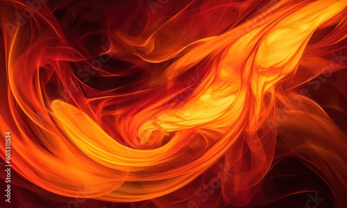 Beauty and power of flames in vibrant colors. Generative AI © YouraPechkin