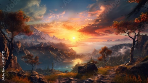 Beautiful Scenery Game Art