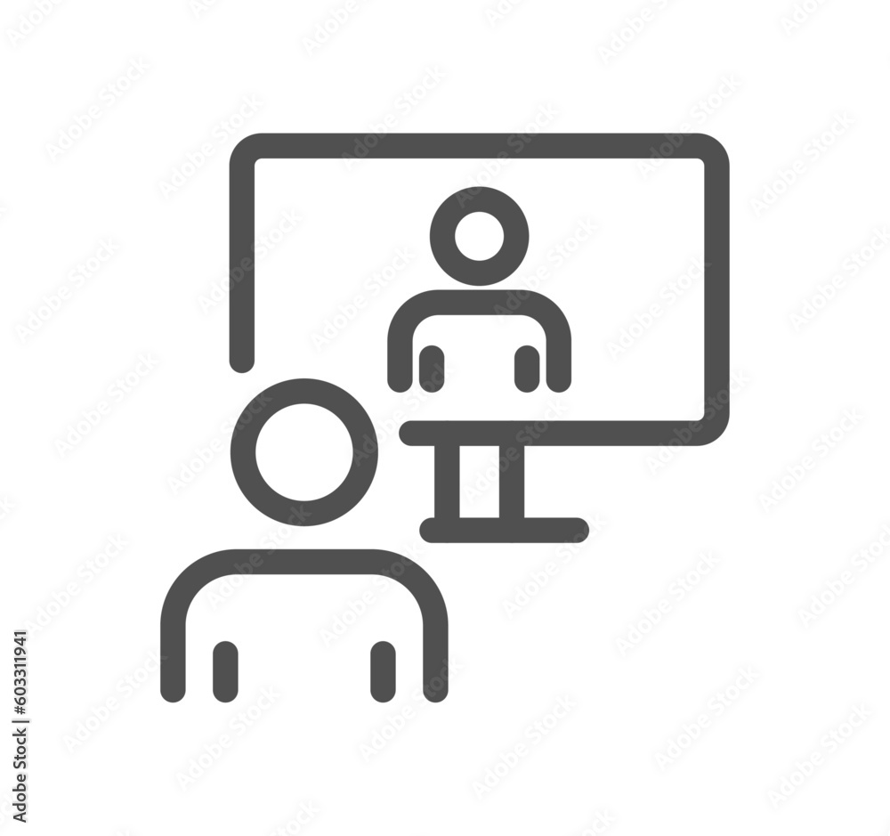 Business people and human resources related icon outline and linear vector. Business people and human resources related icon outline and linear vector.