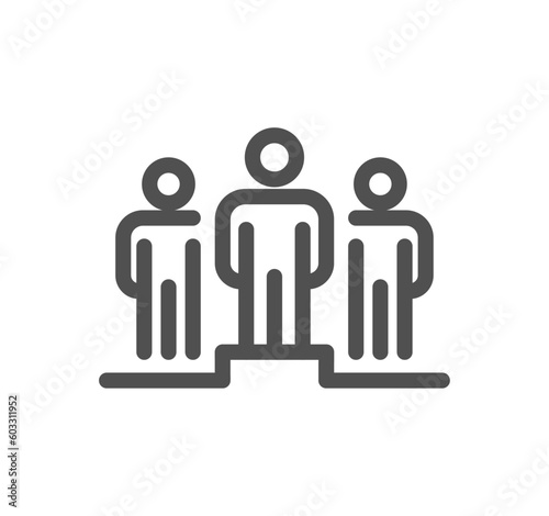Fototapeta Naklejka Na Ścianę i Meble -  Business people and human resources related icon outline and linear vector.