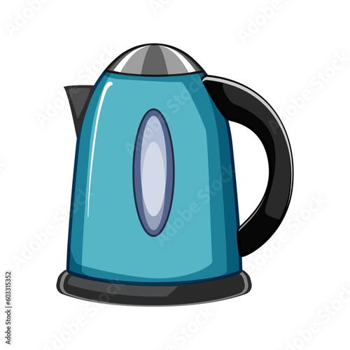 object electric kettle cartoon. water kitchen, hot tea object electric kettle sign. isolated symbol vector illustration