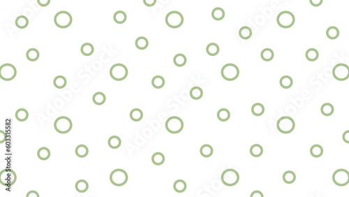 White background with green circles