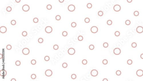 White background with dark pink circles