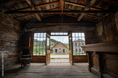 Inside a Store Front at Bannack State Park Ghost Town