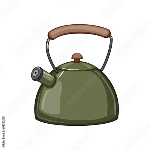 pot kettle kitchen cartoon. hot equipment, beverage heat pot kettle kitchen sign. isolated symbol vector illustration