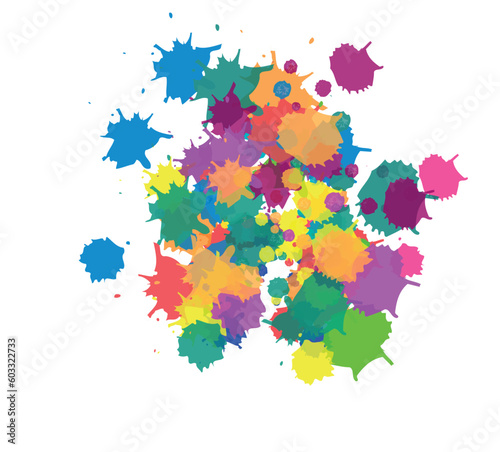 colorful splashes on background