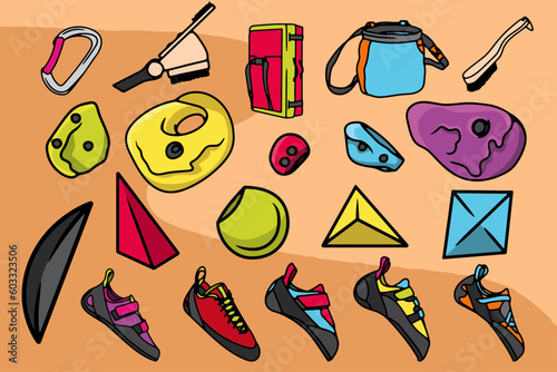 Climbing/Bouldering custom assets and icons pack/set/bundle