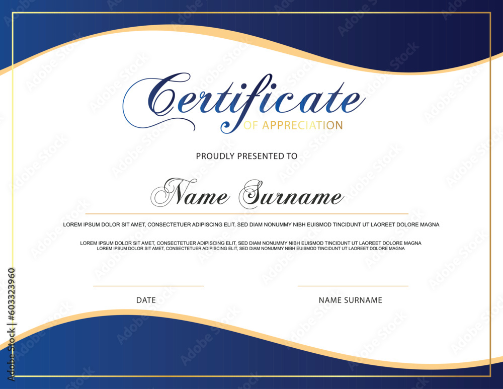 certificate of template