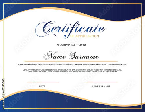 certificate of template