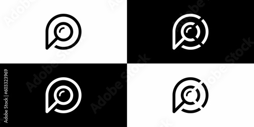 magnifying glass logo designs, search icon. vector EPS 10.