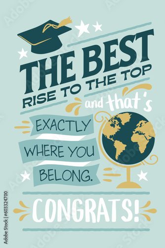 The best rise to top graduation poster