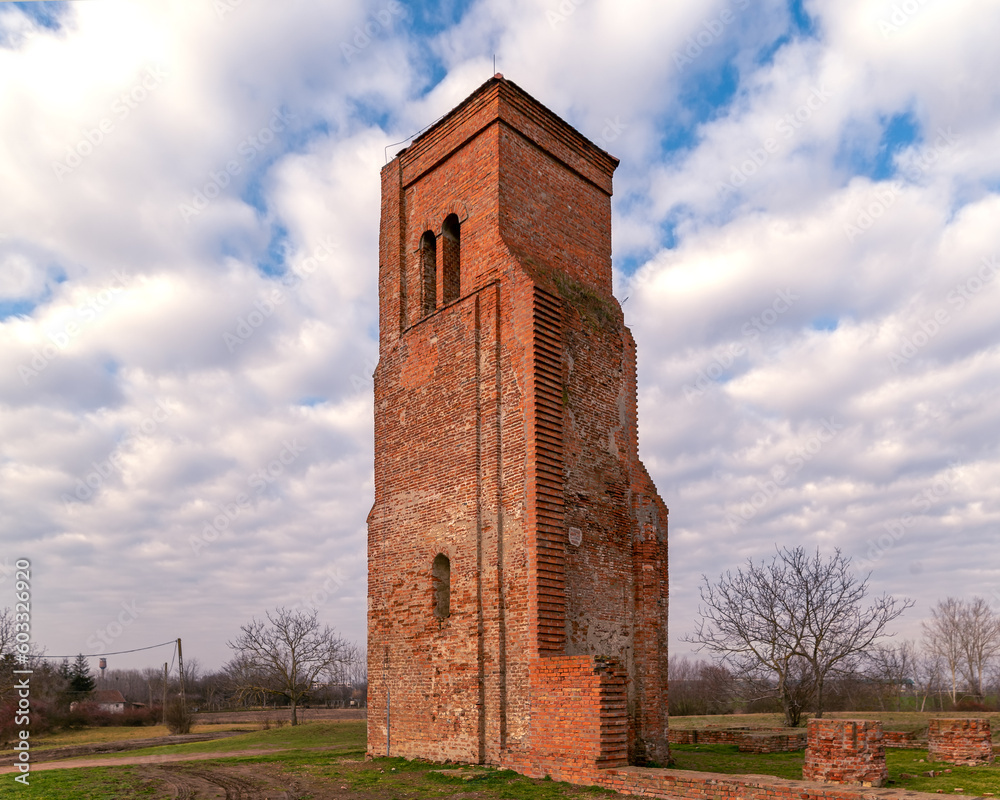 The Berettyóújfalu - Herpályi Stump Tower in Hungary, is  a historical landmark. This ancient stone tower stands as a remnant of a bygone era, showcasing its weathered walls and enigmatic presence