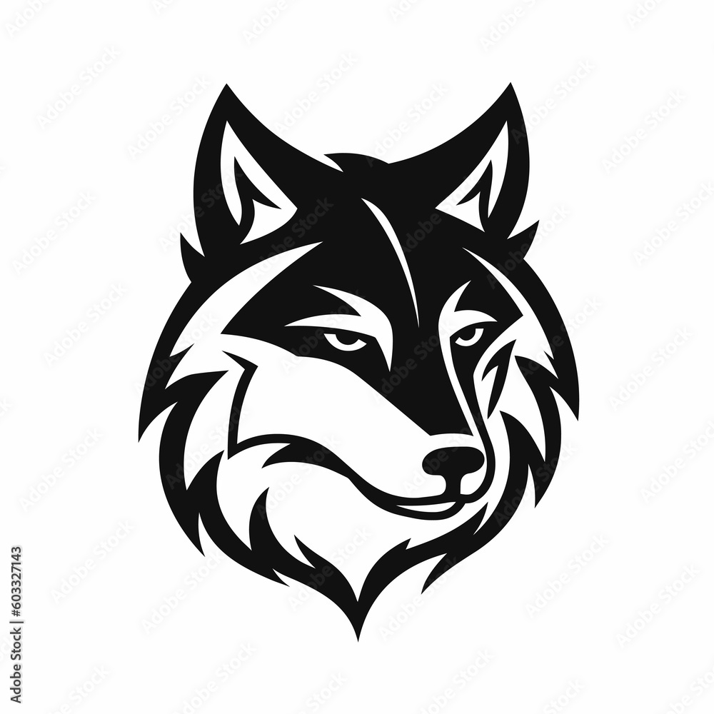 Fototapeta premium Wolf head vector