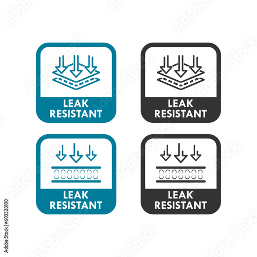 Leak resistant logo template illustration