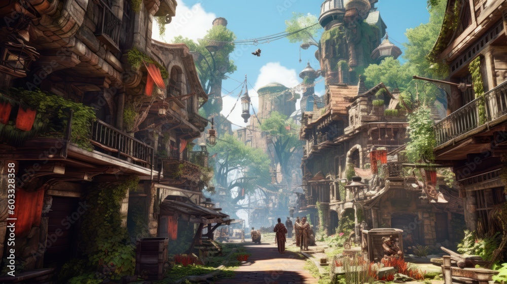 Fototapeta premium Beautiful Game Environment Art