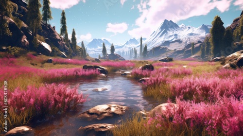 Fototapeta Naklejka Na Ścianę i Meble -  Beautiful Game Environment Art