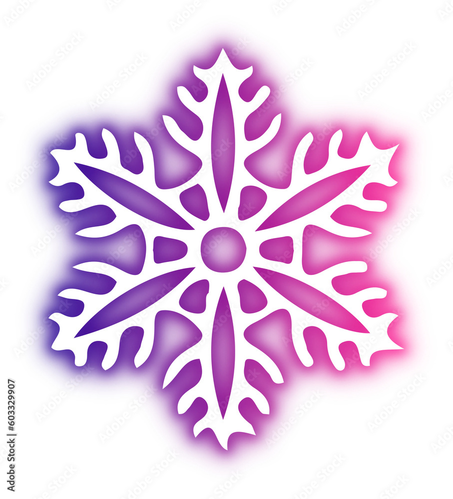 Collection of snowflake neon Collection of snowflake neon