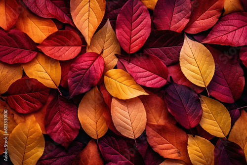 Autumn background filled with colorful tree leaves.