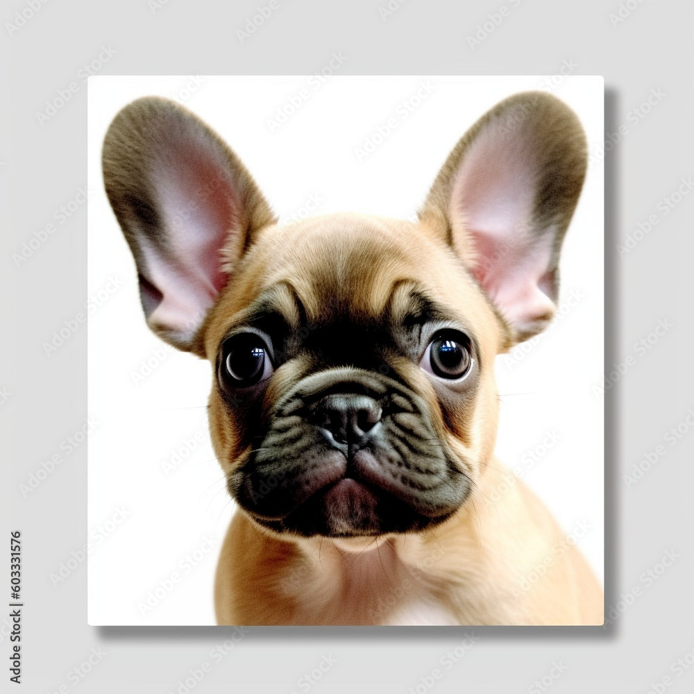 AI generated Frenchie portrait