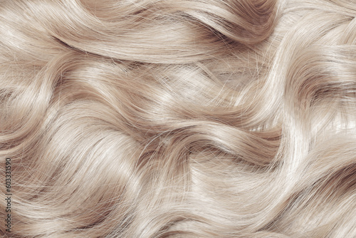 Bild auf Leinwand Blond hair close-up as a background