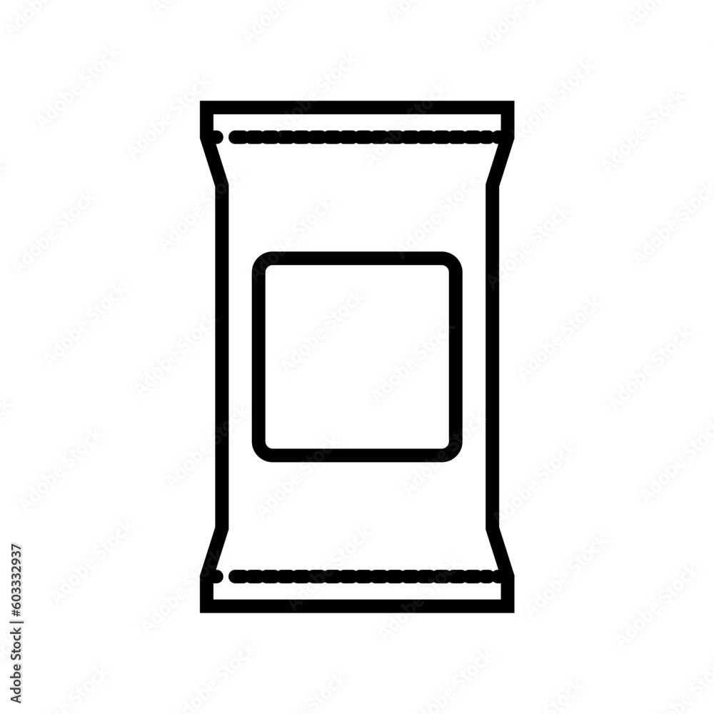 Food packaging symbol, line art icon Food packaging symbol, line art icon