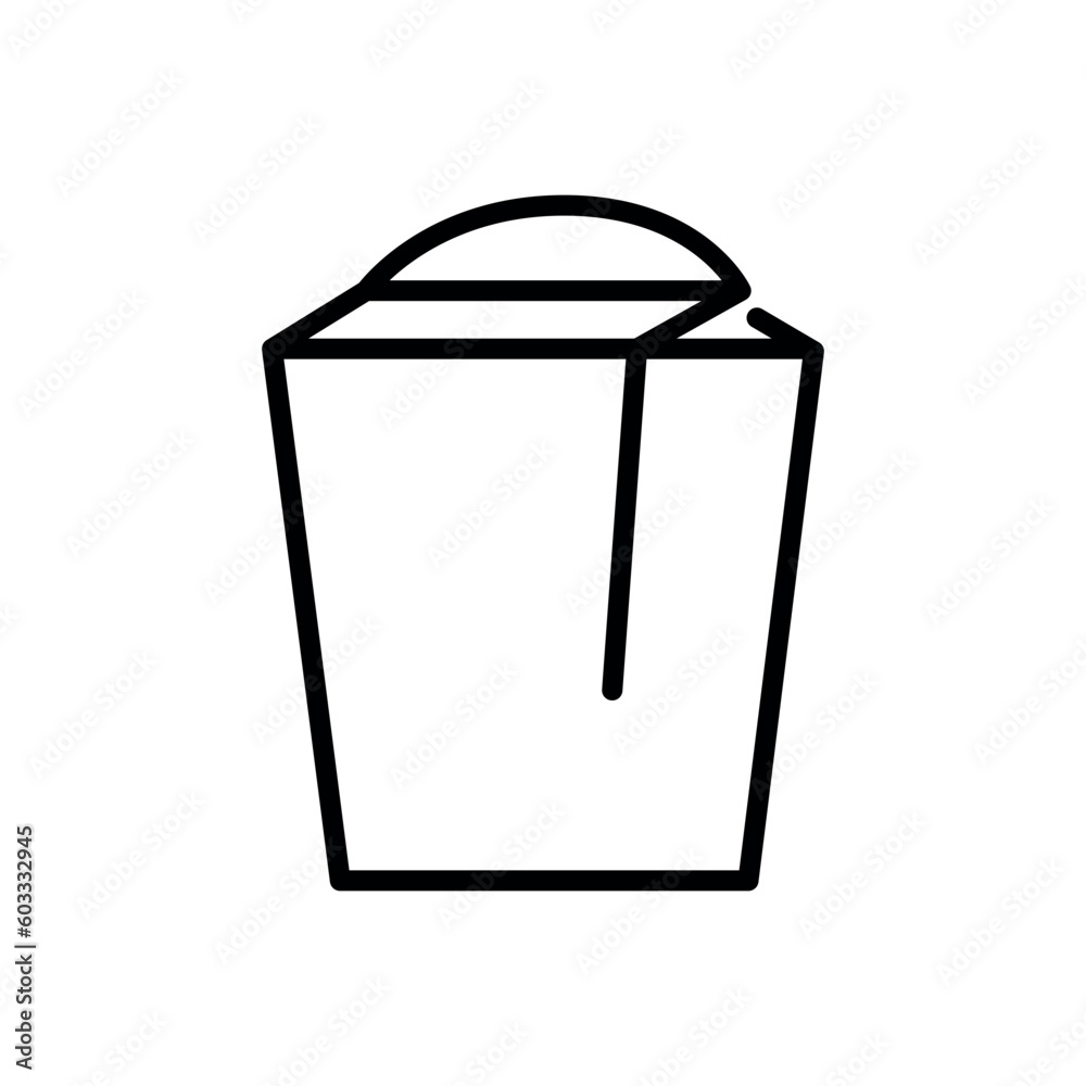 Food packaging symbol, line art icon Food packaging symbol, line art icon