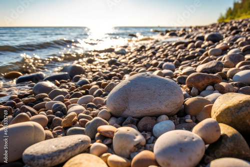 stones on the beach generative ai