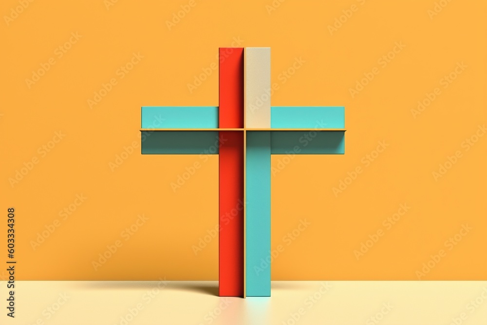 Naklejka premium modernist Christian cross design