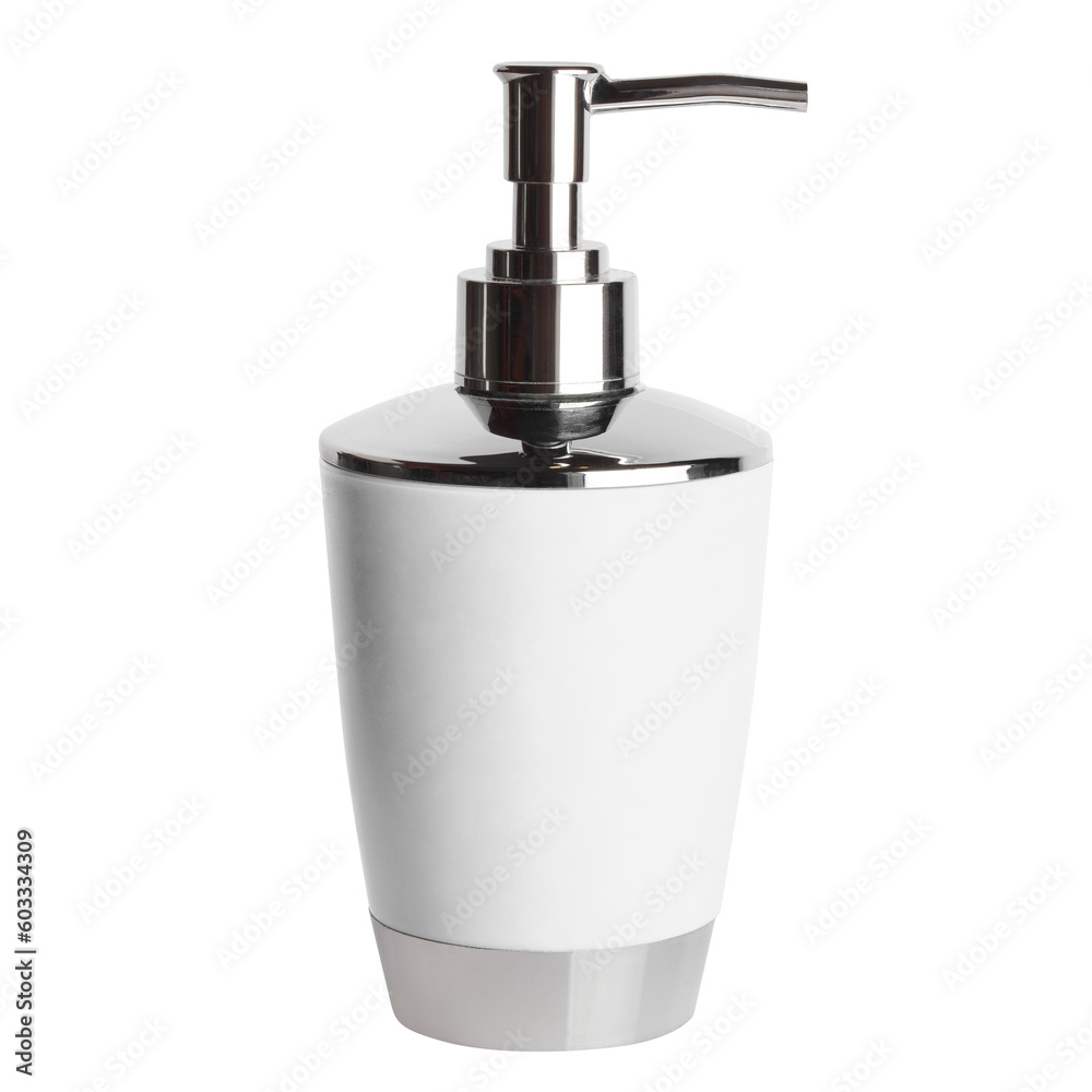 Close-up of pump bottle containing liquid soap, cut out Close-up of pump bottle containing liquid soap, cut out