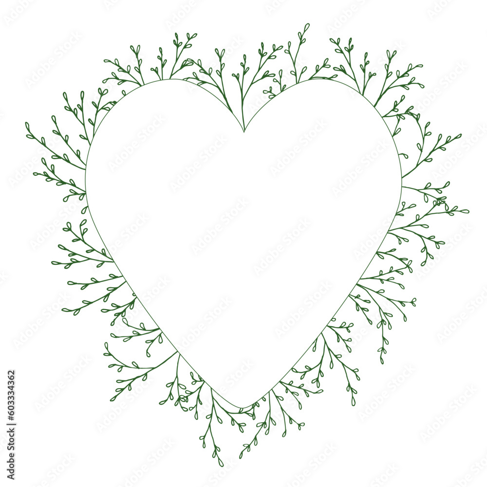 Floral heart for Valentine's Day and Mother's Day. Botanical spring illustration blooming heart frame for posters, prints, cards and invitations. Vector flower wreath. Floral heart for Valentine's Day and Mother's Day. Botanical spring illustration blooming heart frame for posters, prints, cards and invitations. Vector flower wreath.